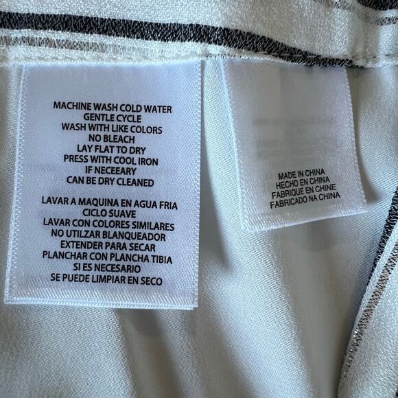 Rachel Roy Women's Esta Metallic Stripe Asymmetrical Faux Wrap Skirt Size 10 - Picture 10 of 13